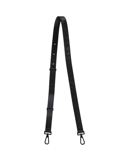 Bottega Veneta Black Adjustable Leather Shoulder Strap for men