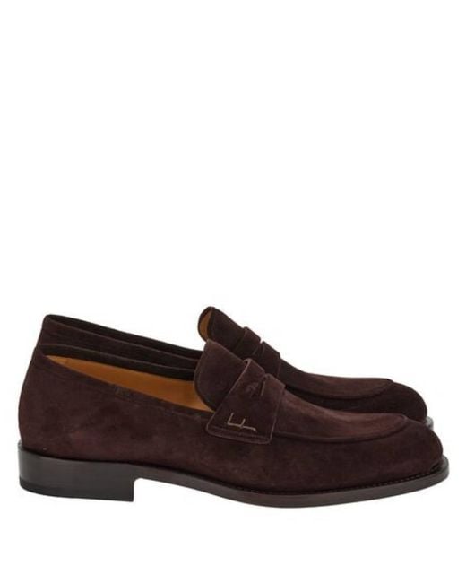 Ferragamo Brown Tramezza Penny Loafer for men
