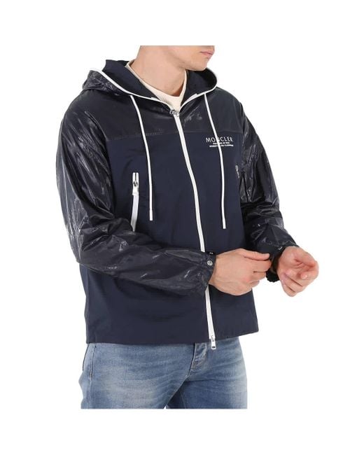 Moncler Blue Vaugirard Logo Hooded Jacket for men