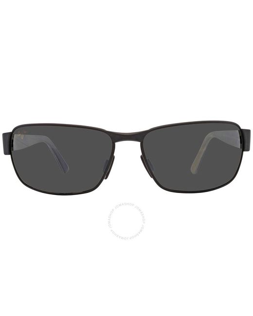 Maui Jim Gray Black Coral Neutral Grey Rectangular Sunglasses 249-2m 65
