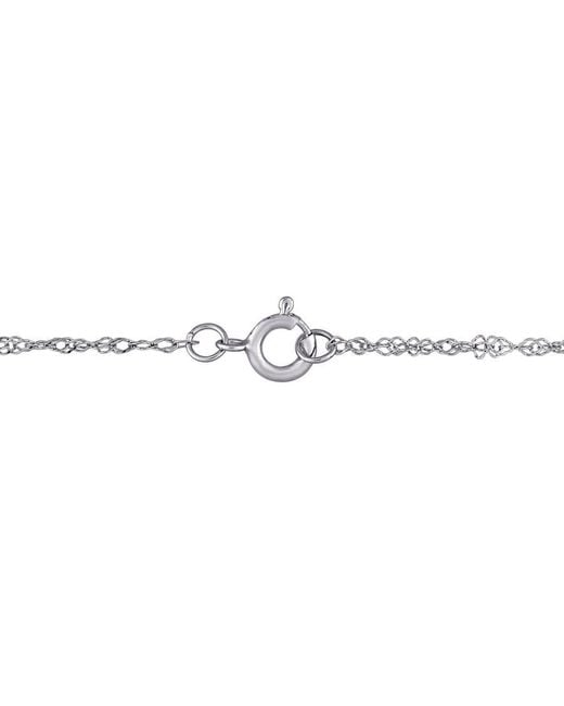 Created Forever Metallic 3/8 Ct Tw Lab Created Diamond Halo Necklace
