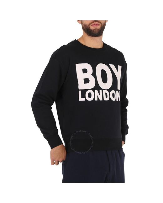 BOY London Black/white Reflective Cotton Sweatshirt for men