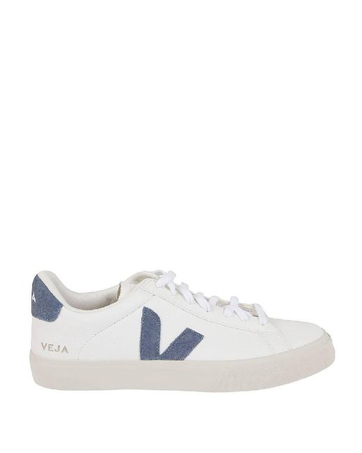 Veja White Campo Leather Low-Top Sneakers, Brand Size 44 Us for men