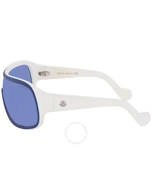 Moncler Blue Flash Shield Sunglasses Ml0048 92x 00