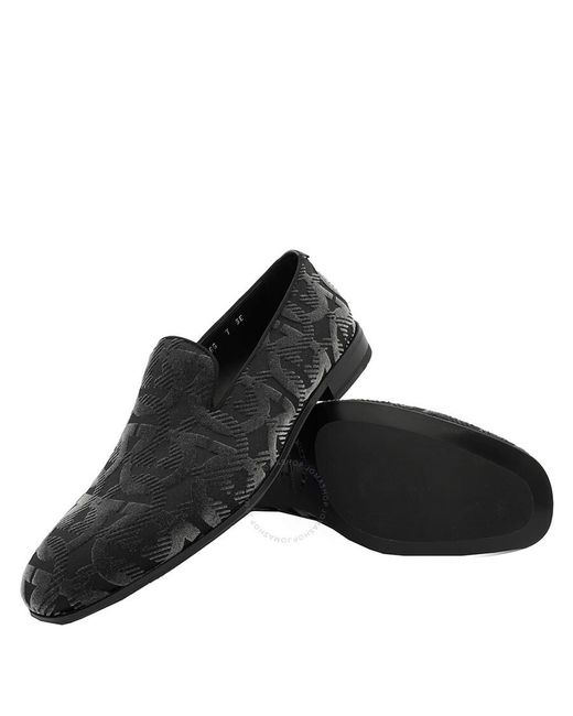 Ferragamo Black Salvatore Lens Gancini Slip On Loafers for men