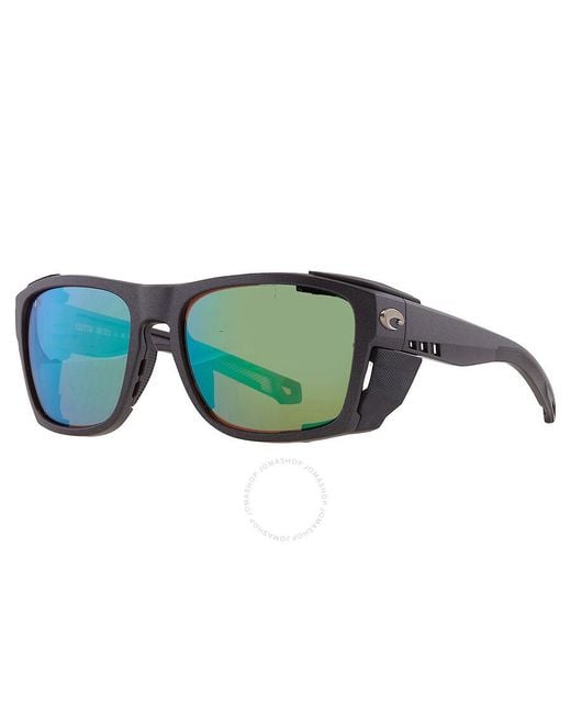 Costa Del Mar King Tide 6 Green Mirror Polarized Glass Wrap Sunglasses 6s9112 911202 58 for men
