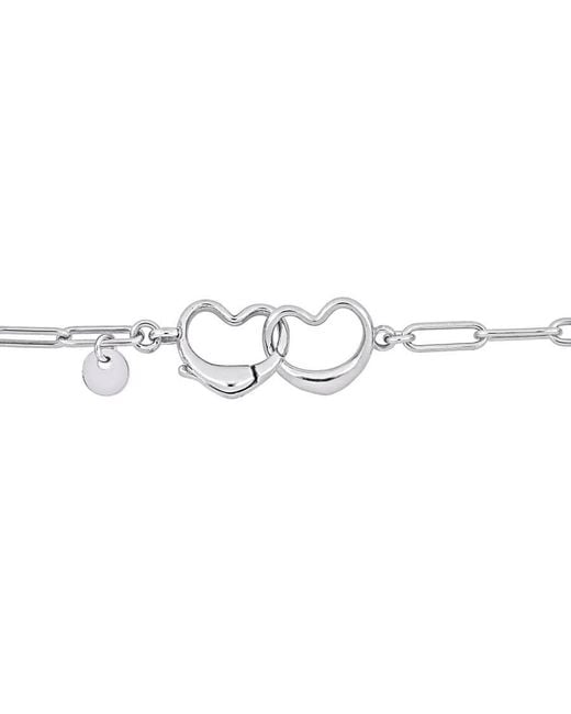 Amour Metallic Paper Clip Link Bracelet
