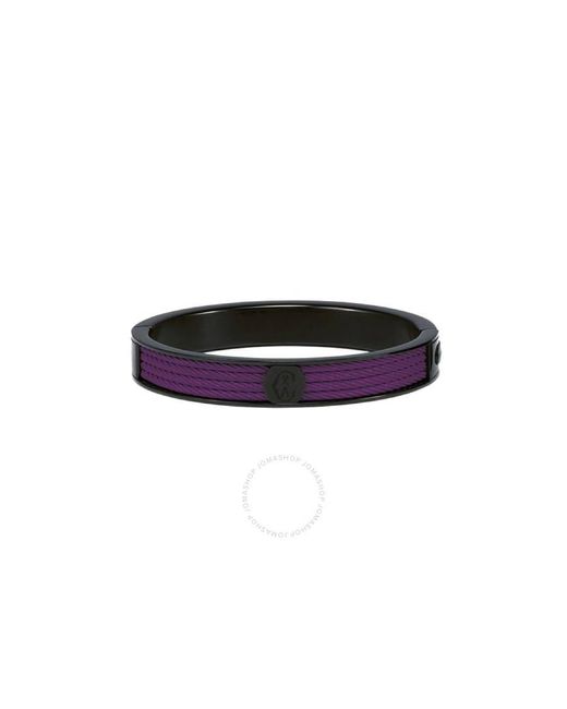 Charriol Purple Forever Young Stainless Steel Pvd Black Plu Cable Bangle