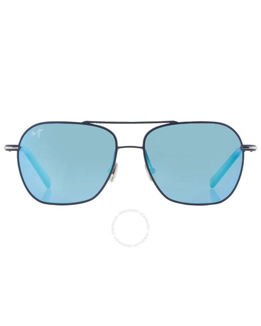 Maui Jim Mano Blue Hawaii Mask Sunglasses B877-03 57