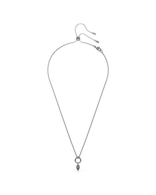 Swarovski Metallic Mesmera Ruthenium Plated Mixed Cuts Necklace