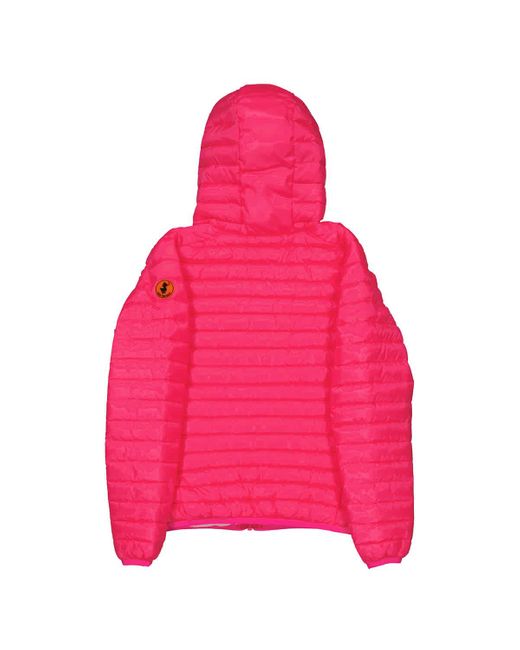 Save The Duck Pink Girls Katie Hooded Puffer Jacket