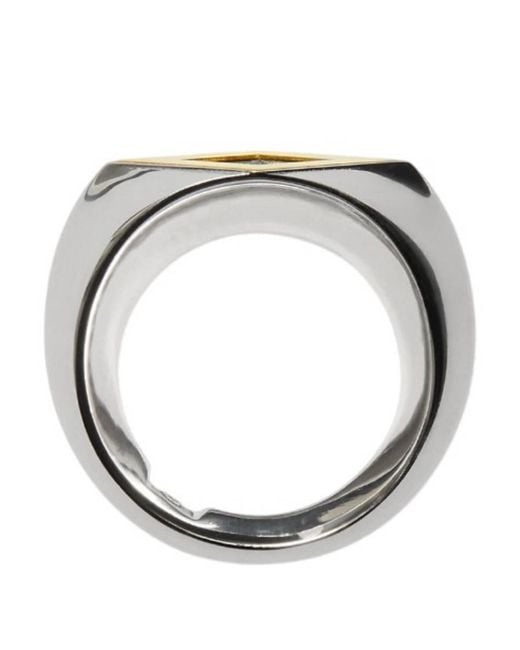 Burberry Metallic And-Plated Hollow Ring for men