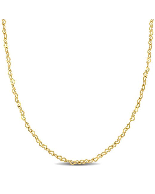 Amour Metallic 2Mm Heart Link Necklace