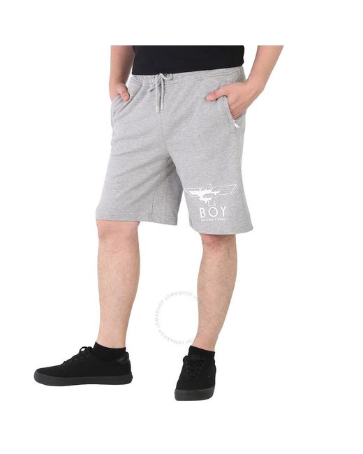 BOY London Gray Boy Myriad Eagle Shorts for men