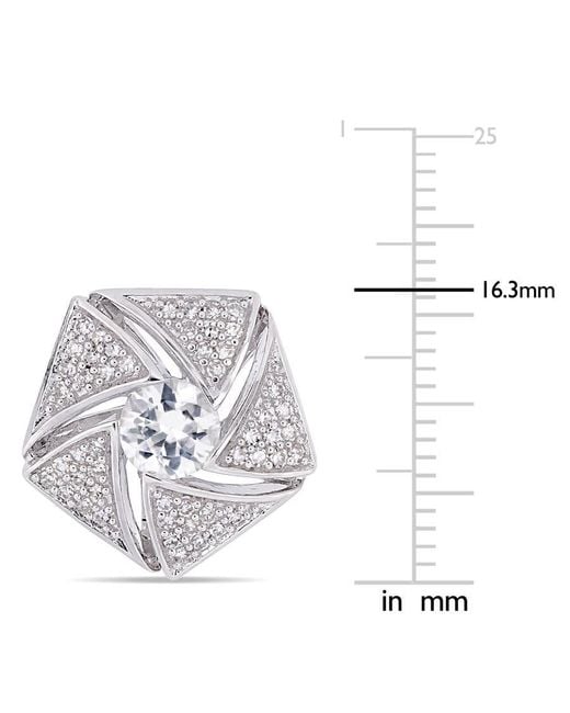 Amour Metallic 1 3/4 Ct Tgw Sapphire And 1/2 Ct Tw Diamond Cluster Cufflinks for men