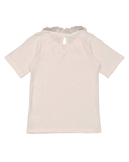 Bonpoint Natural Girls Clea Box-pleat Cotton T-shirt