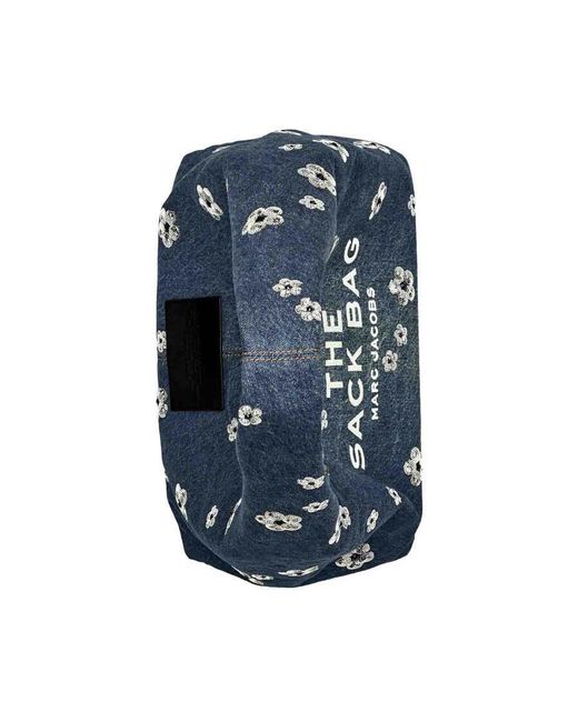 Marc Jacobs Blue The Sequin Daisy Denim Sack Bag Shoulder