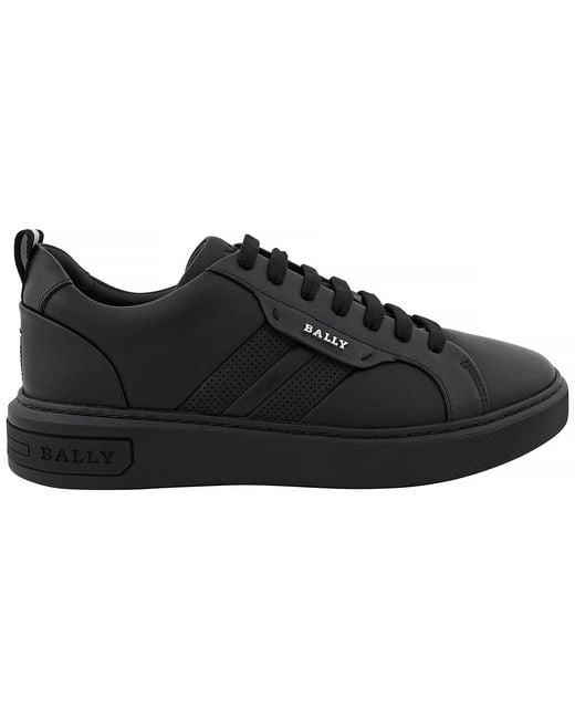 Bally Black Maxim Leather Sneakers, Brand Size 11 Us for men