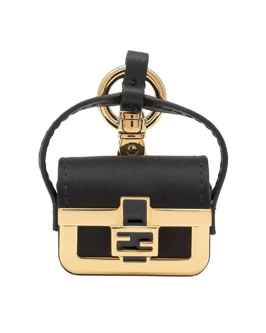Fendi Metallic Baguette Bag Key Charm