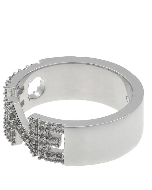 Céline Metallic Monochroms Strass Ring