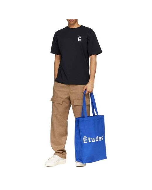 Etudes Studio Blue November Organic Cotton Tote Bag for men