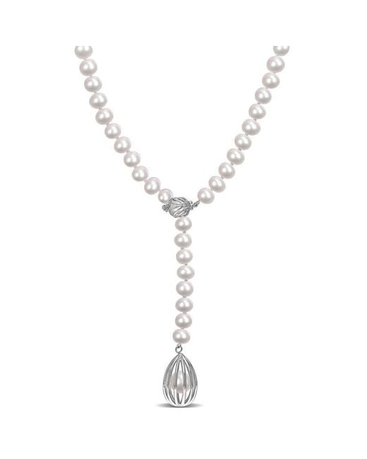 Amour Metallic 7-7.5 Mm Freshwater Cultured Pearl Drop Necklace