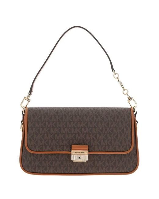 MICHAEL Michael Kors Brown Bradshaw Small Logo Convertible Shoulder Bag