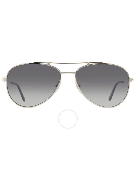 Cartier Gray Grey Pilot Sunglasses Ct0083s 002 59