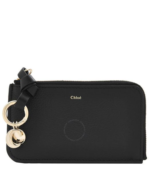 Chloé Black Alphabet Leather Card Case