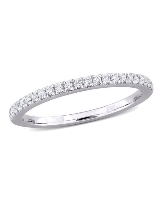 Created Forever Metallic 1/5Ct Tdw Lab-Created Diamond And Tsavorite Accent Semi-Eternity Ring