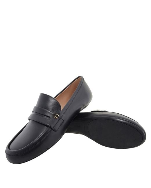 Gianvito Rossi Blue Giorgia Leather Loafers