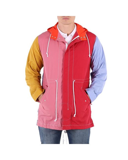 Comme des Garçons Red / Multi Hooded Drawstring Waist Jacket for men