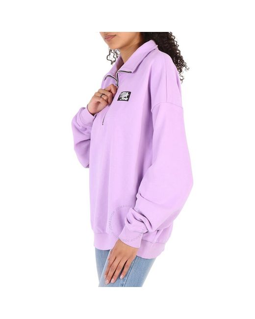 Lorna Jane Purple Lj Sport Quarter Zip Sweatshirt