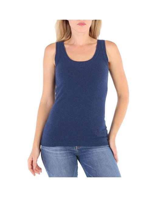 Burberry Blue Ladies Ink Knit Tank