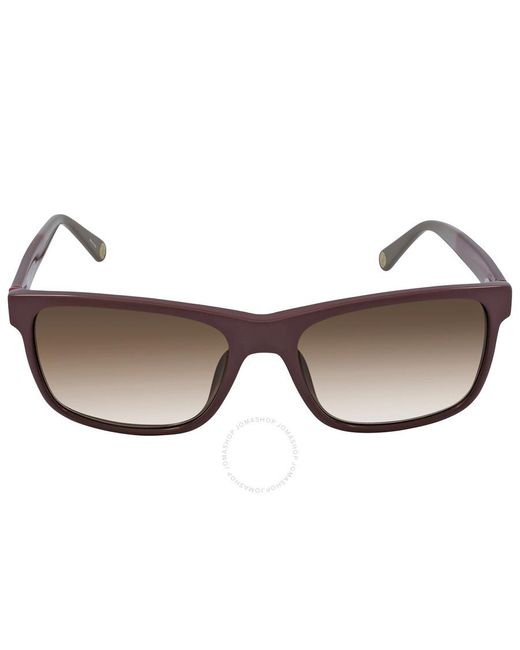 Carolina Herrera Brown Gradient Rectangular Sunglasses
