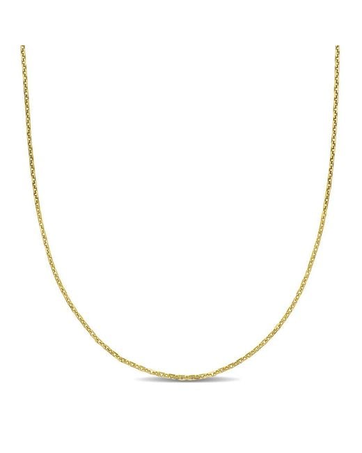 Amour Metallic 1.2Mm Diamond-Cut Cable Chain Necklace