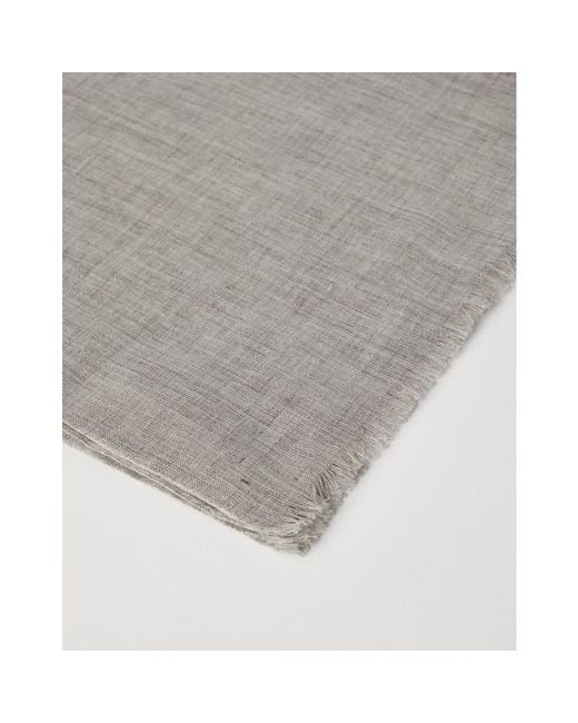 Brunello Cucinelli Gray Light Linen Scarf