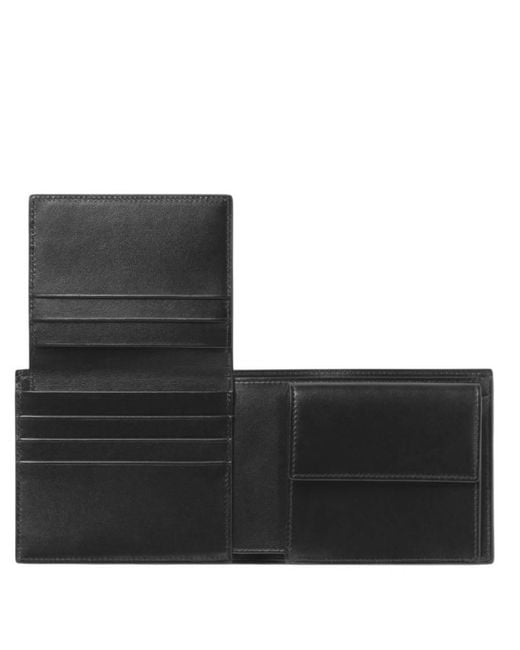 Montblanc Black Meisterstuck Coin Case Leather Wallet for men