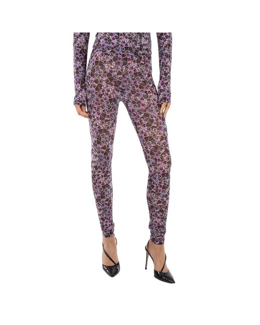 Isabel Marant Purple Joshua Printed Jersey Leggings