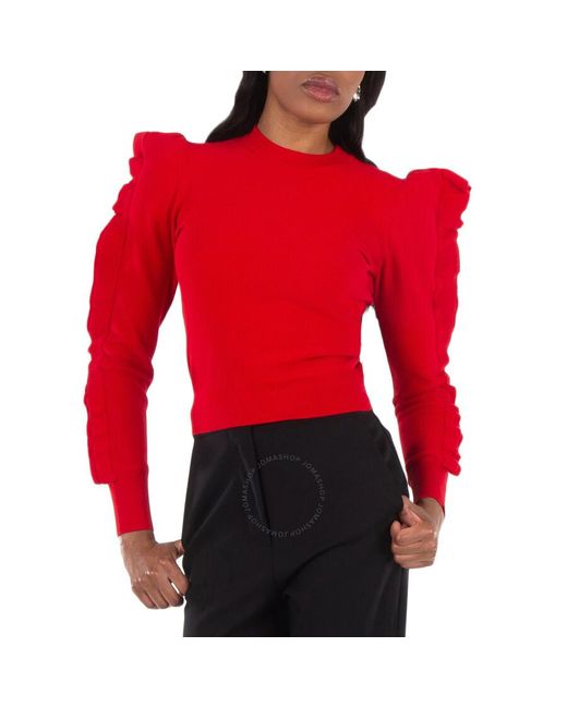 Max Mara Red Genero Stretch-Viscose Jumper