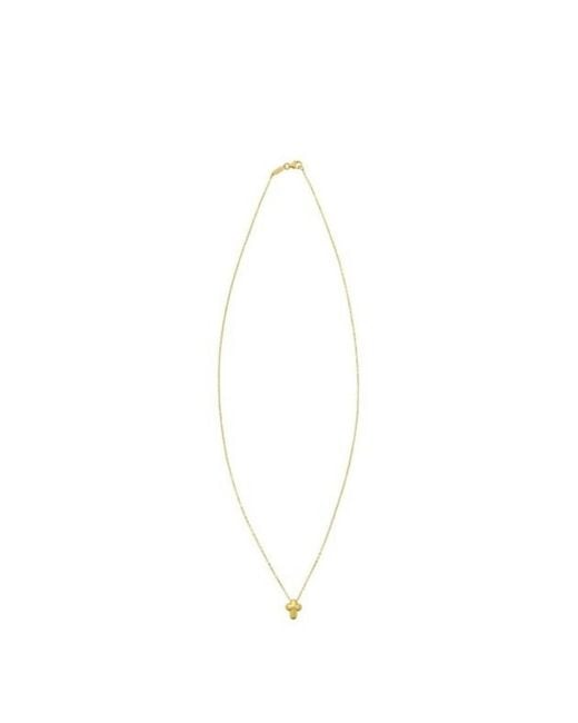 Tresorra Metallic 14K Puffed Mini Cross Pendant
