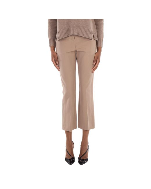 Max Mara Natural Stretch Cotton Fatina Trousers, Brand Size 40 Us Size 6