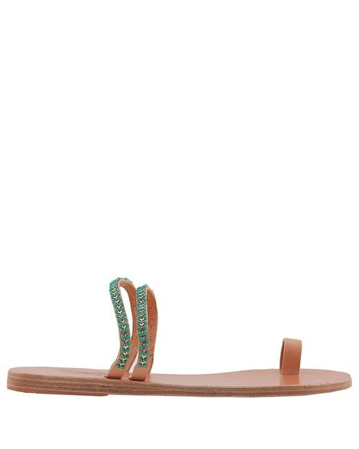 Ancient Greek Sandals Multicolor Ladies Skalida Flat Sandals