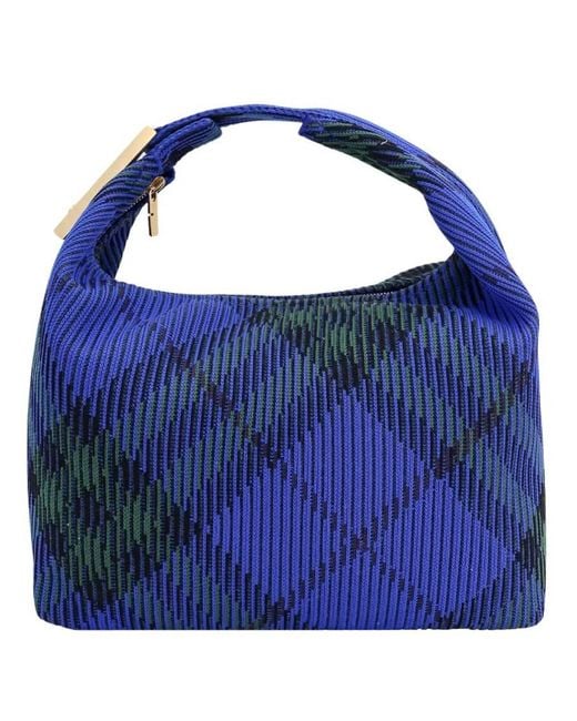 Burberry Blue Medium Peg Duffle Bag