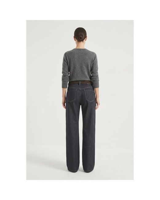 Brunello Cucinelli Multicolor Dark Wide Trousers, Brand Size 46 (Us