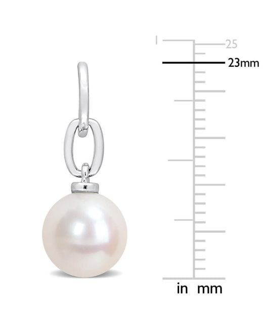 Amour White 9-9.5Mm Freshwater Cultured Pearl Drop Earrings