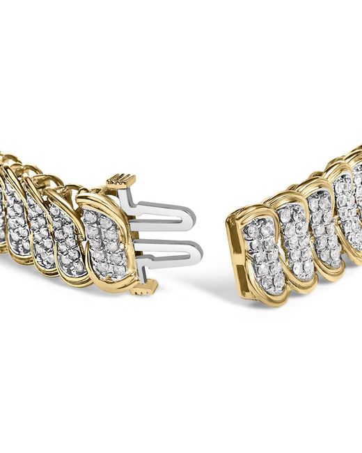 Haus of Brilliance Metallic 10K 4.0 Cttw Diamond S-Link Bracelet