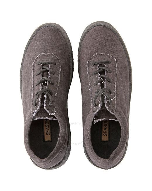 Yeezy Brown Graphite Crepe Sneaker Washed Canvas