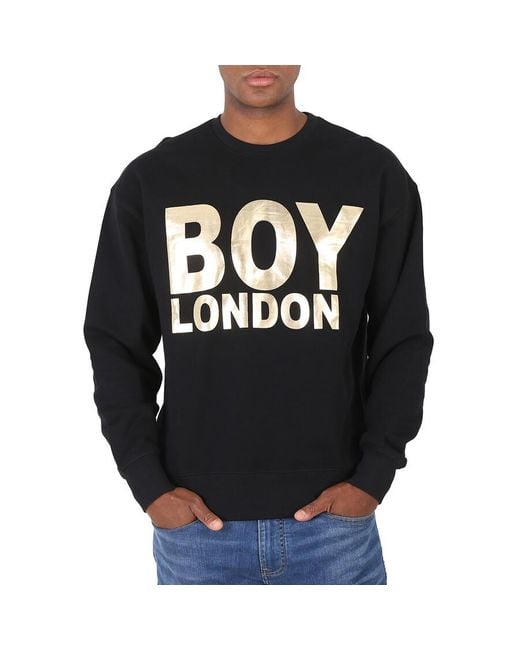 BOY London Black Reflective Cotton Sweatshirt for men