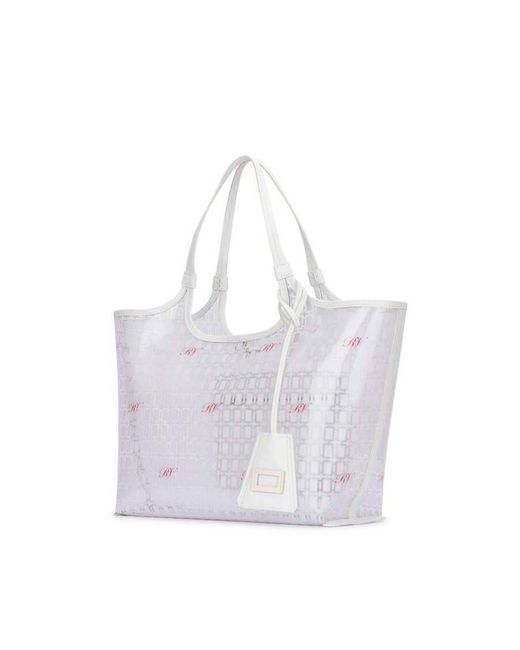 Roger Vivier White Grand Vivier Medium Bag